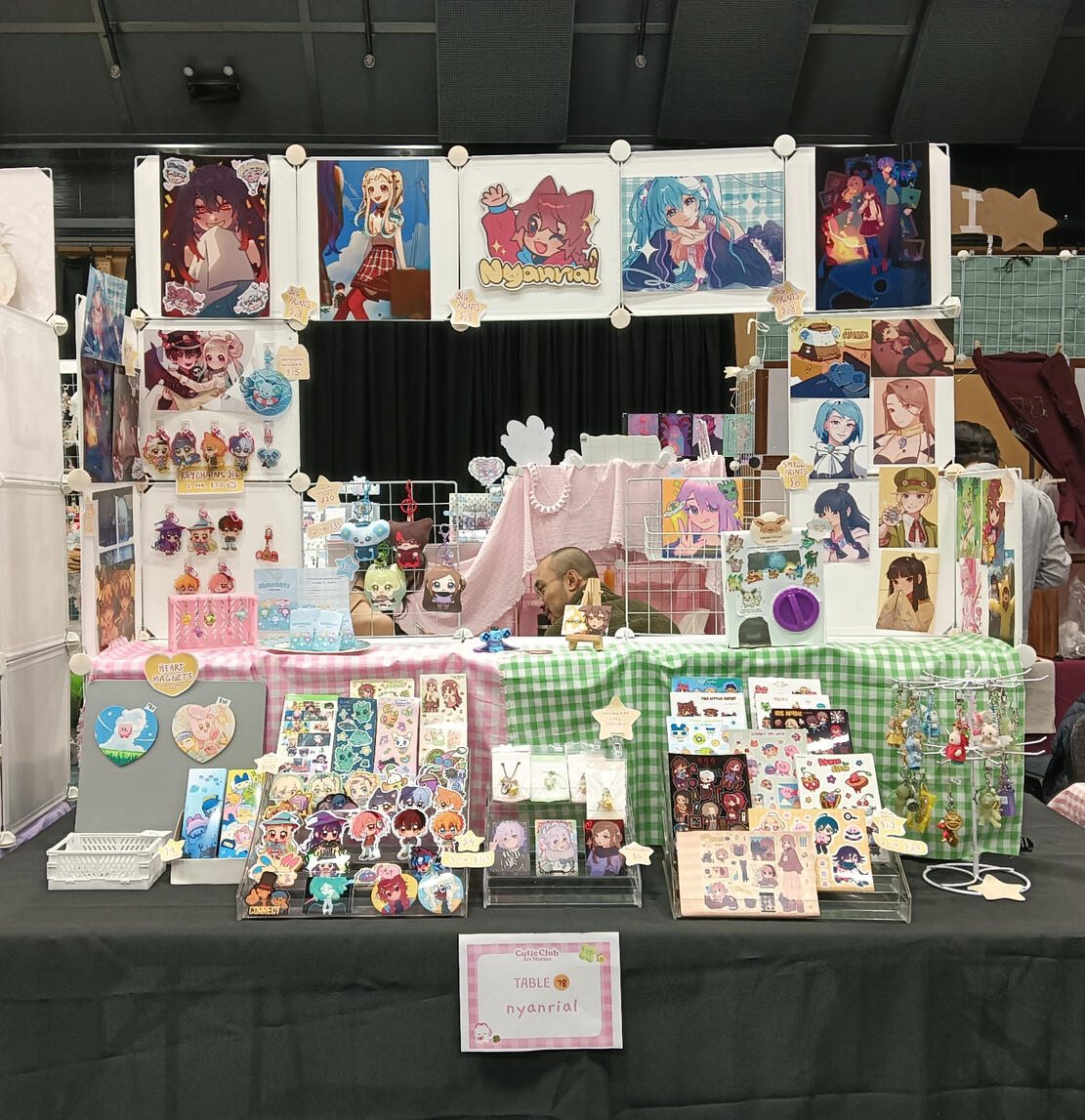 Full Table Setup at Cutie Club Art Market